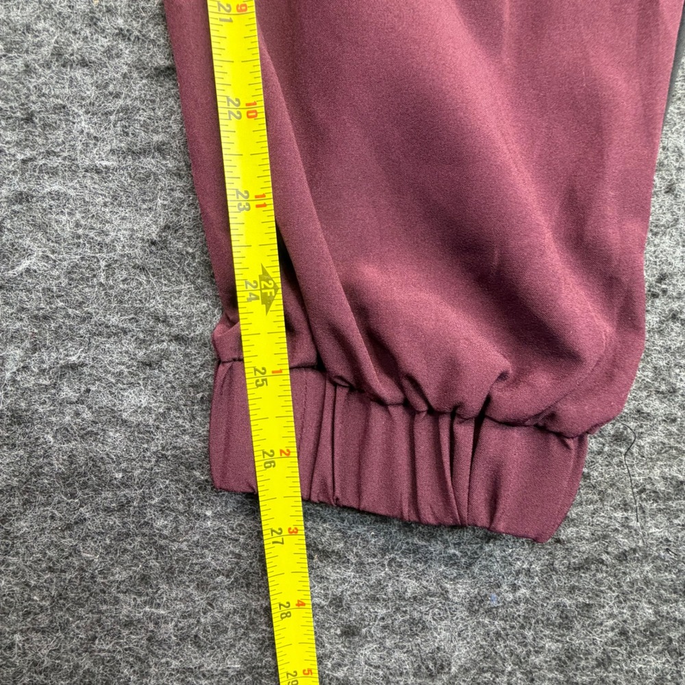 Balera Dancewear Joggers Women XSA Maroon High Waist Side Stripe 14601 - Picture 9 of 9